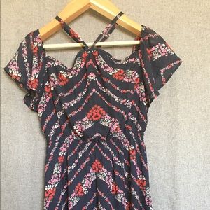 cold shoulder sharkbite hem dress